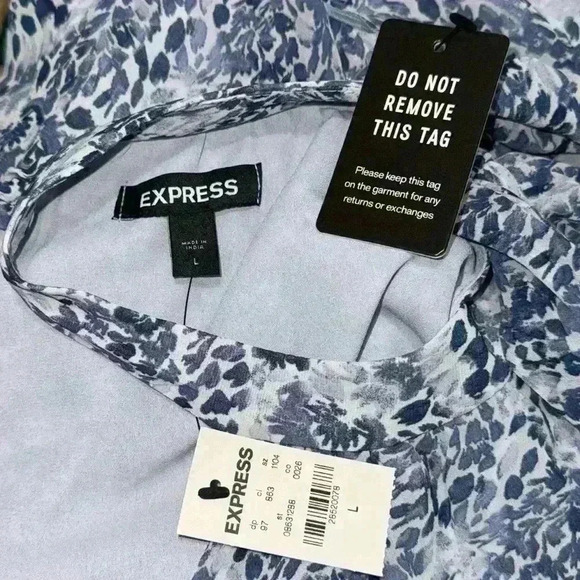 EXPRESS DESIGN STUDIO Two-Tiered halter tie neck Large - Picture 3 of 3